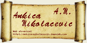 Ankica Mikolačević vizit kartica